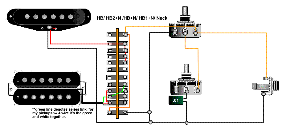 Wiring Diagram 1 Humbucker 1 Single Coil 5 Way Switch from www.skguitar.com