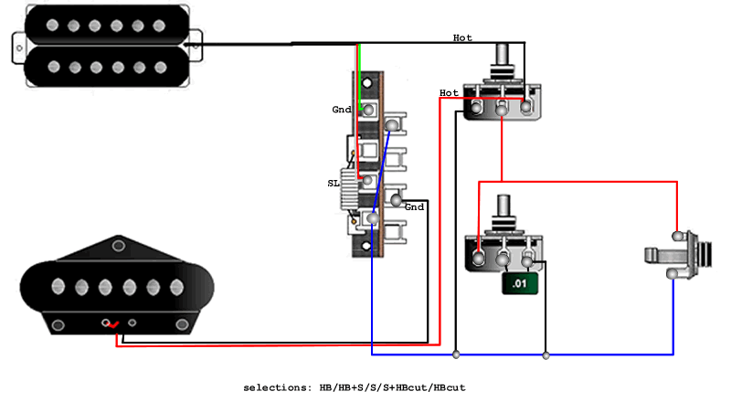 Telecaster Wiring Diagram 2 Humbuckers from www.skguitar.com